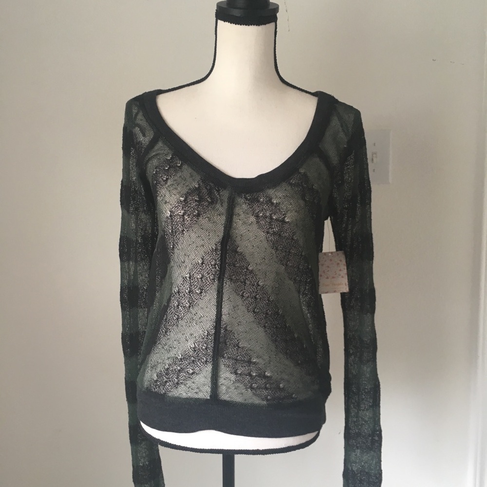 COPY - We The Free Black & Green Black Comb Sweater / LRG